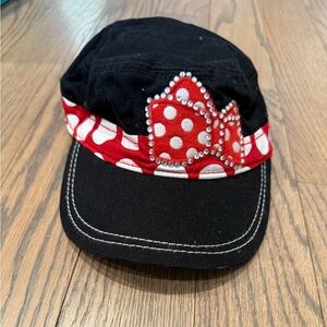 Disney Black and Red Cap with Bow Accent